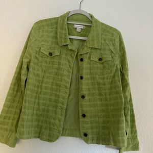 Christopher and Banks , green cord jacket, Women’s L